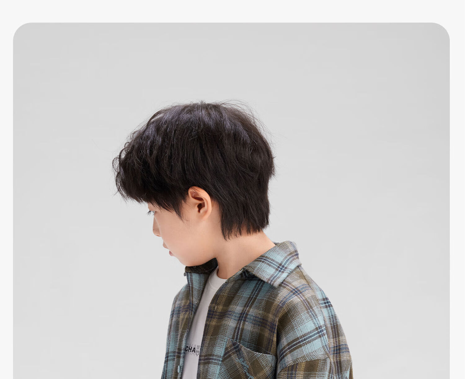 Zuo Xi Boys' Plaid Shirt 2025 New Children's Long Sleeve Shirt Autumn Boys' Jacket Coffee Color 110 7